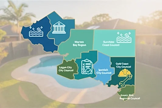 SEQ Council Pool Approvals Compared — Brisbane to Scenic Rim