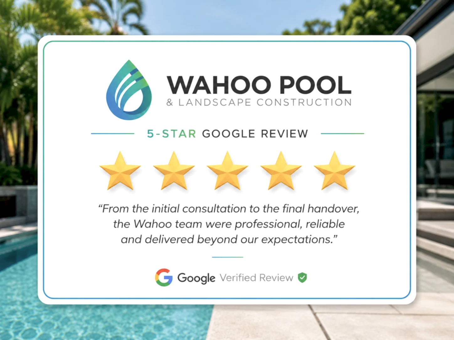 Hundreds of verified Google reviews for Wahoo Pool — Brisbane clients